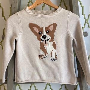 Girls sweater with puppy dog on the front